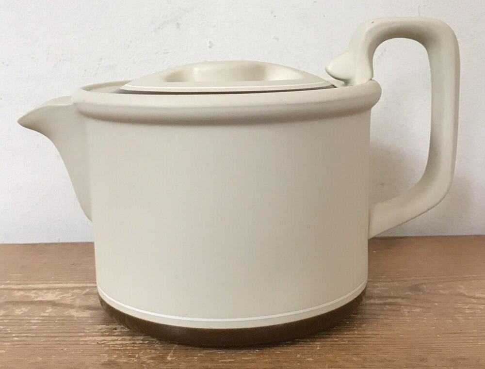 Vintage 70s Arita Genesis Beige 5245 Japanese Matte Stoneware Tea Pot Japan